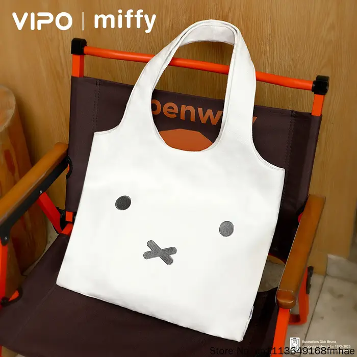 Vipo X Miffy – sac fourre-tout en toile de grande capacité