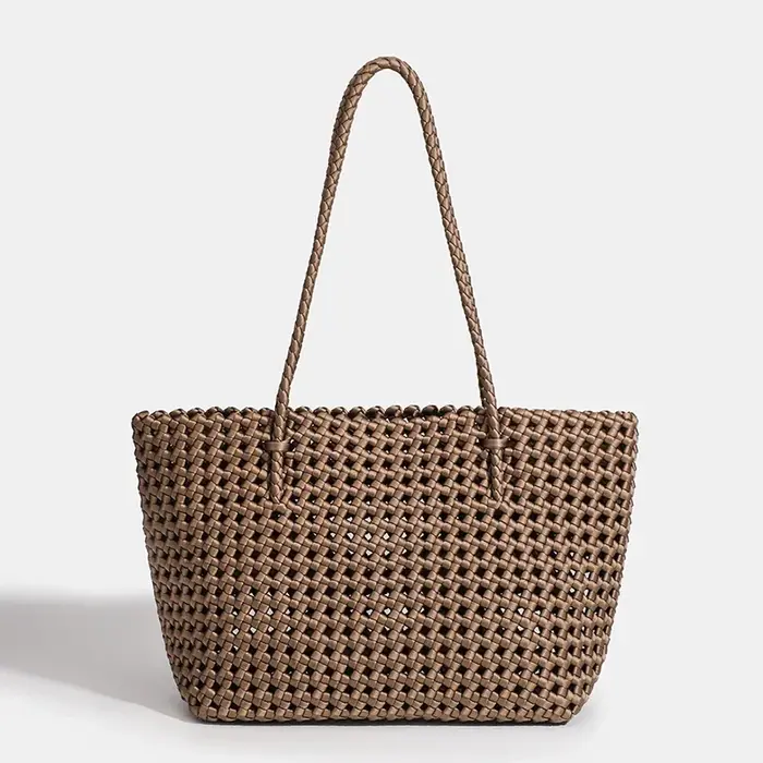 Sac seau en Nylon pour femmes, sac à main à bandoulière tissé, fourre-tout de luxe de styliste, tail