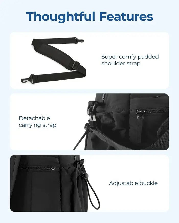BAGSMART Sac de voyage pour femme avec bandoulière, grande capacité, pour week-end, sport et gym
