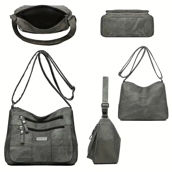 Sac à bandoulière Hobo élégant à motif quadrillé rétro