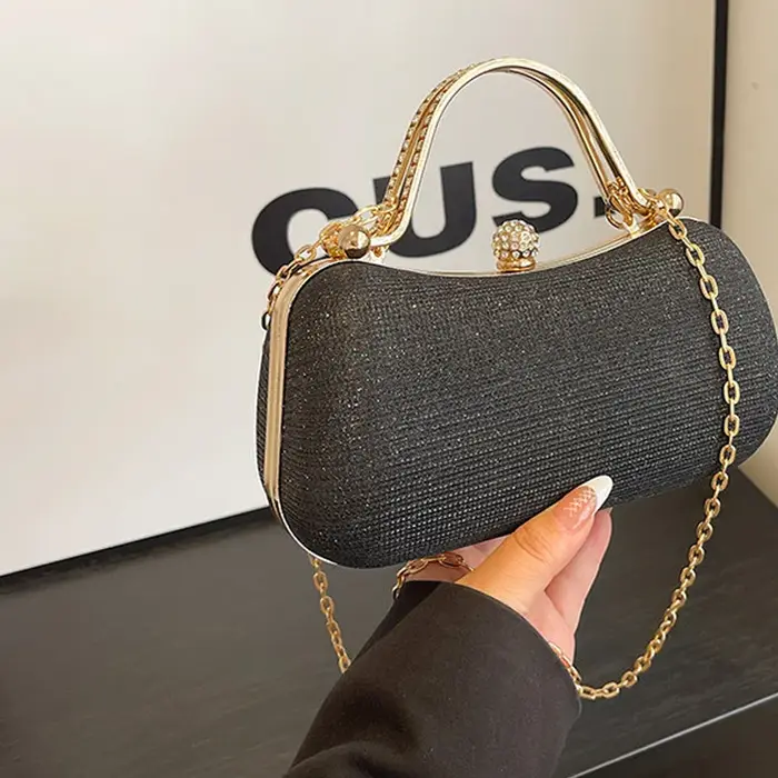 Sac de soirée à chaîne pour femme - Sac à bandoulière élégant