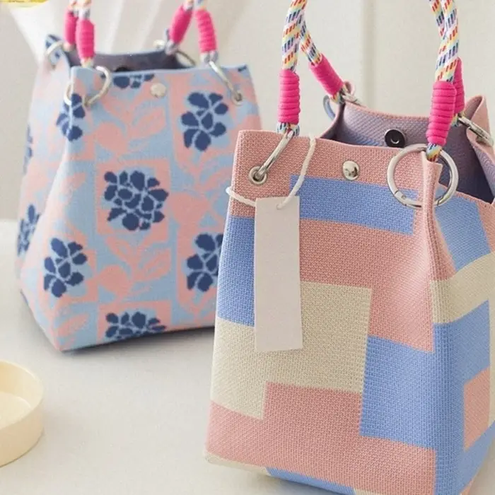 Sac fourre-tout tricoté coréen grande capacité