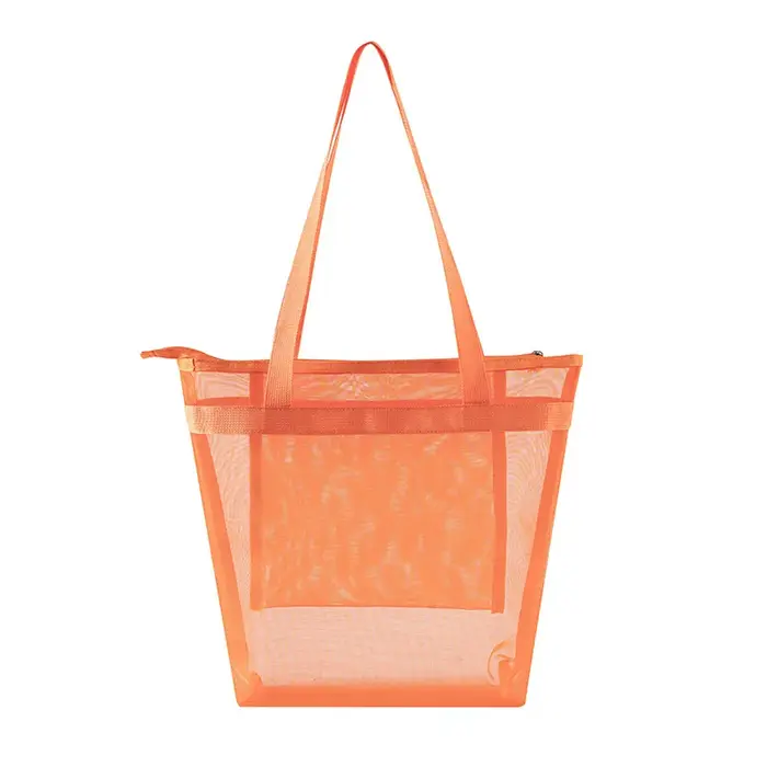Sac à main en maille portable avec grande capacité, sac de rangement en nylon, sac de shopping, sac à bandoulière pour la plage et la natation en plein air