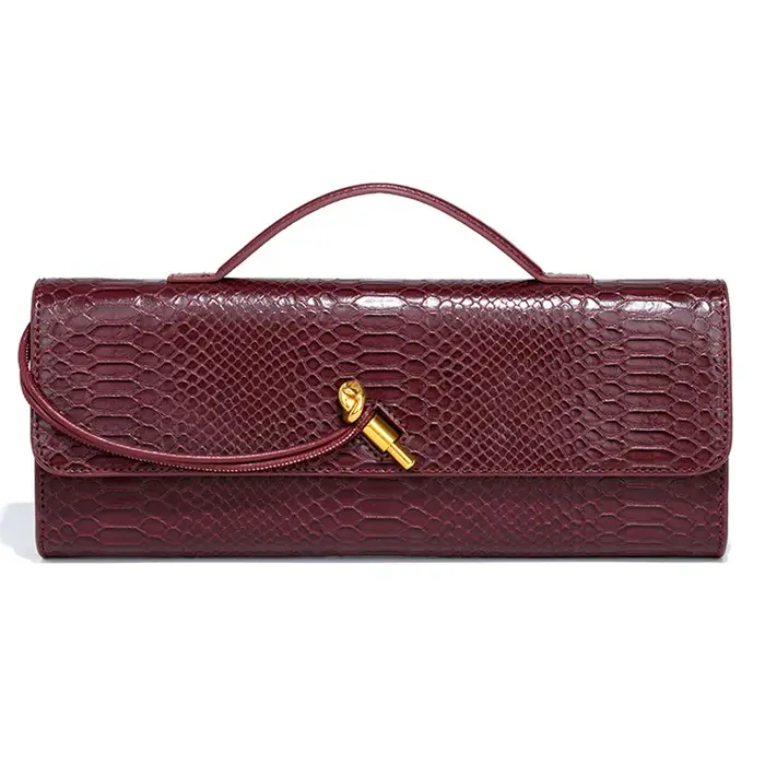 Sac à main pochette pour femme en cuir