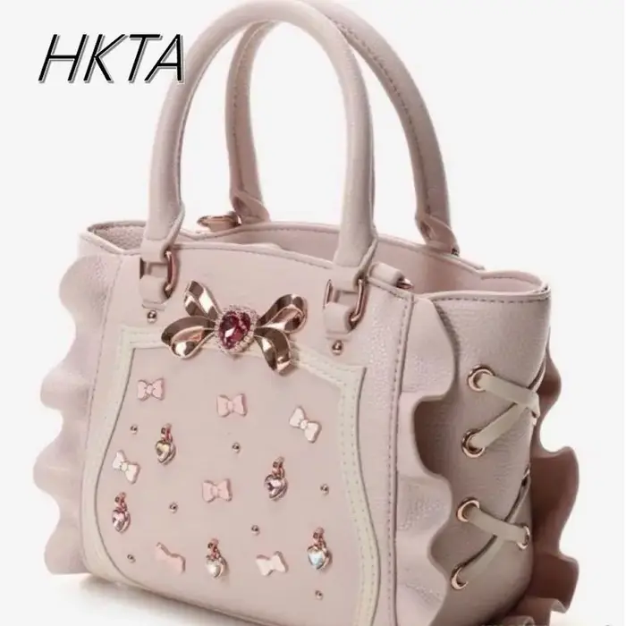 Sac à main Lolita à volants pour femme, sac à main Gem, nœud doux, sac messager initié, nouvelle collection, automne et hiver