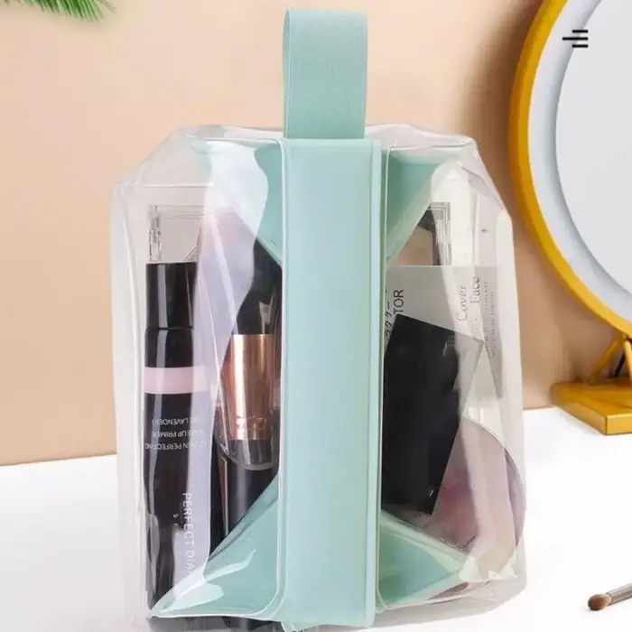 Sacs de toilette transparents à fermeture magnétique