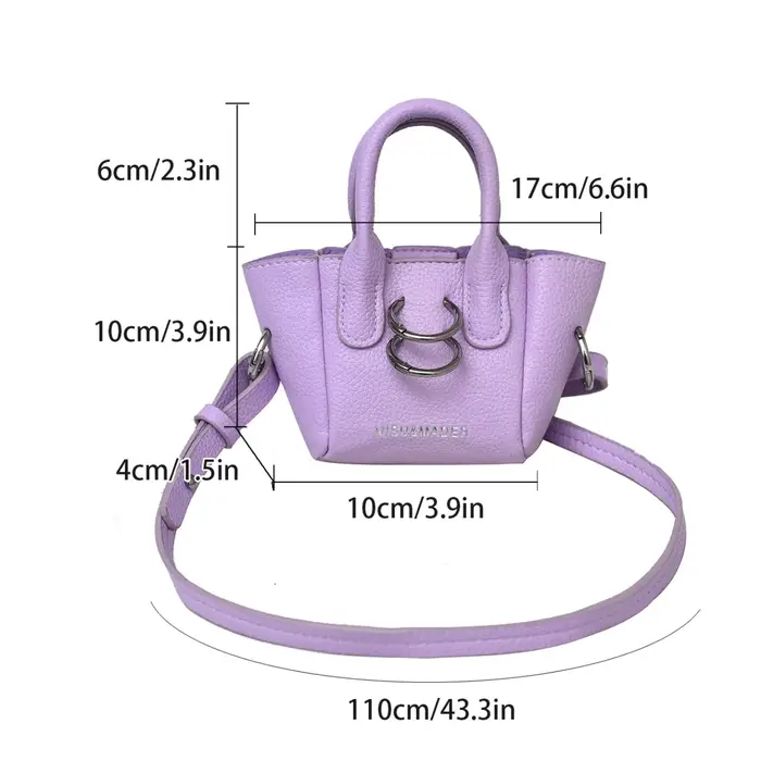 Super Mini Sac à bandoulière pour femmes mode rouge à lèvres pochette Sac seau Sac à Main porte-monnaie violet Pu cuir