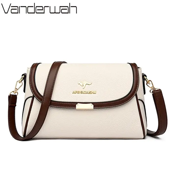Sac à Bandoulière en Cuir Solide de Bonne Qualité pour Femme