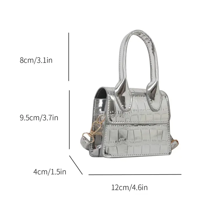 Sac à main mini tendance et élégant à motif pierres brillantes
