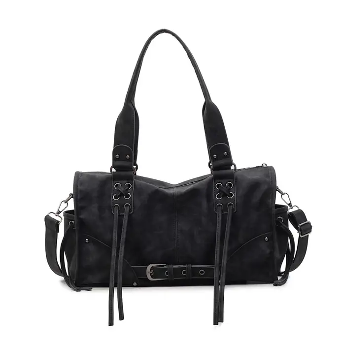 Sac à main de moto rétro pour femmes, Design à pompon, sac d'oreiller à bandoulière haut de gamme, t
