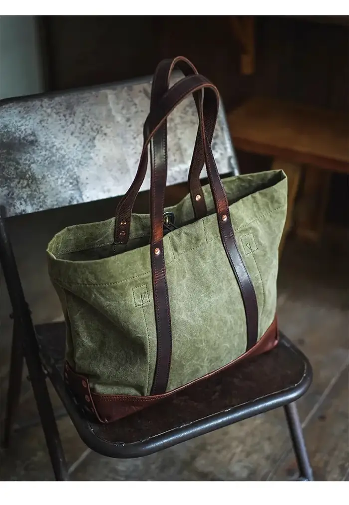 PNDcloser-Sac fourre-tout en cuir véritable pour hommes et femmes