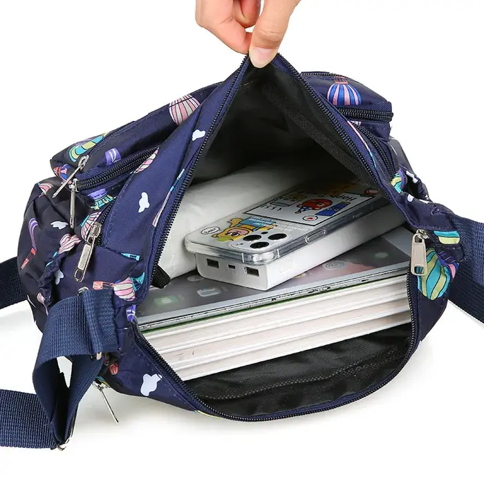 Sac à bandoulière en tissu Oxford Floral de grande capacité