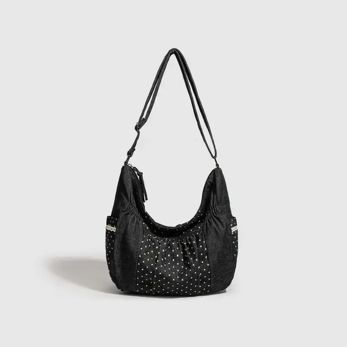 Sac fourre-tout en toile décontracté de grande capacité, style coréen, sac à bandoulière tendance po