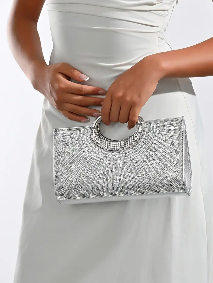 Sac de dîner pour femmes, pochette rétro européenne et américaine à grand anneau, sac de dîner de ma