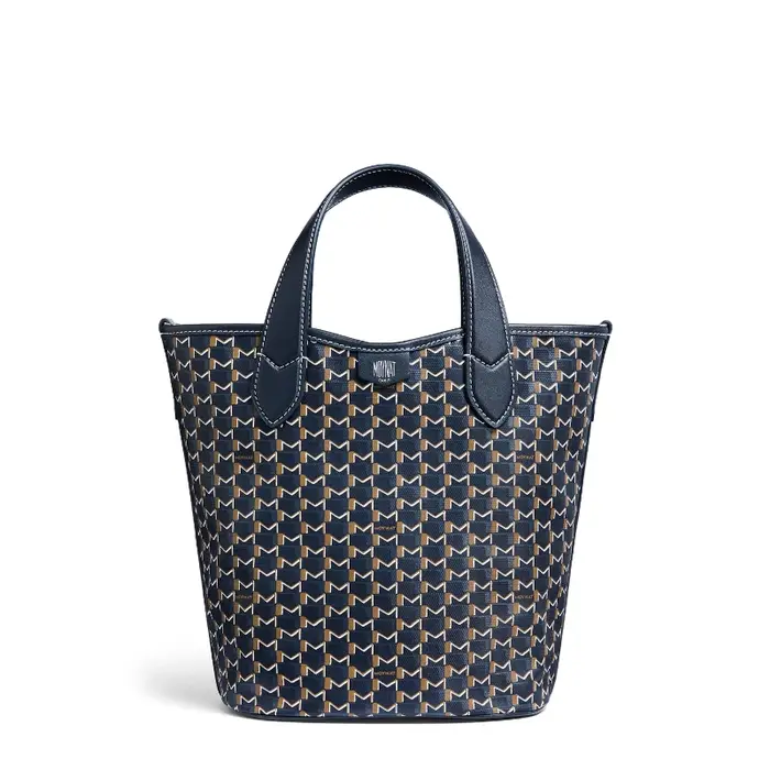 Sac Shopper Mini Monogramme Femme Nouvelle Tendance Mode Motif Géométrique Sac Seau de Luxe en Toile M avec Coutures Contrastées Sac à Bandoulière