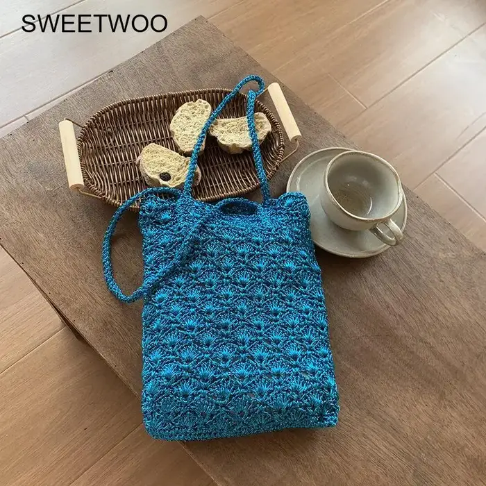 Sac à bandoulière en crochet fait main