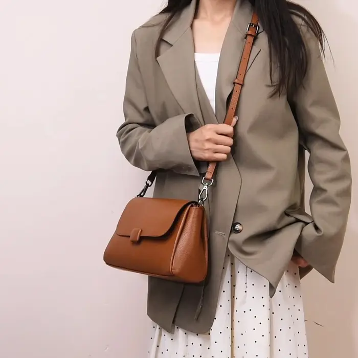 Sac fourre-tout en cuir véritable pour femmes
