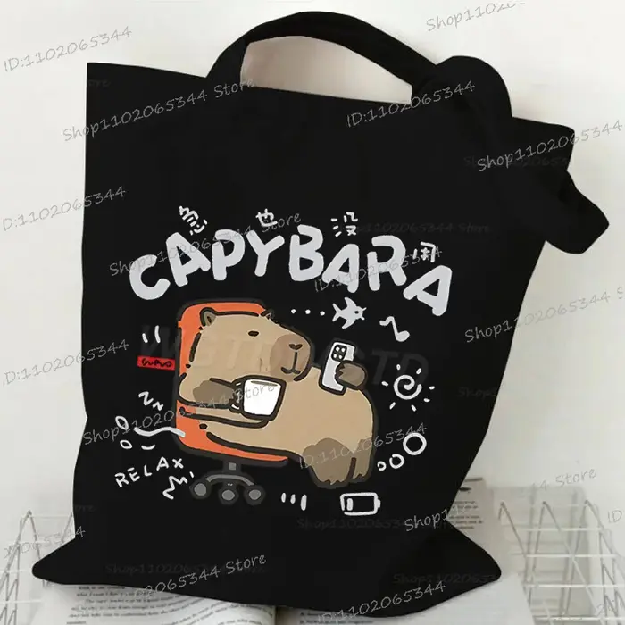 Capybara drôle Anime femmes hommes sac à main Style de bande dessinée Animal