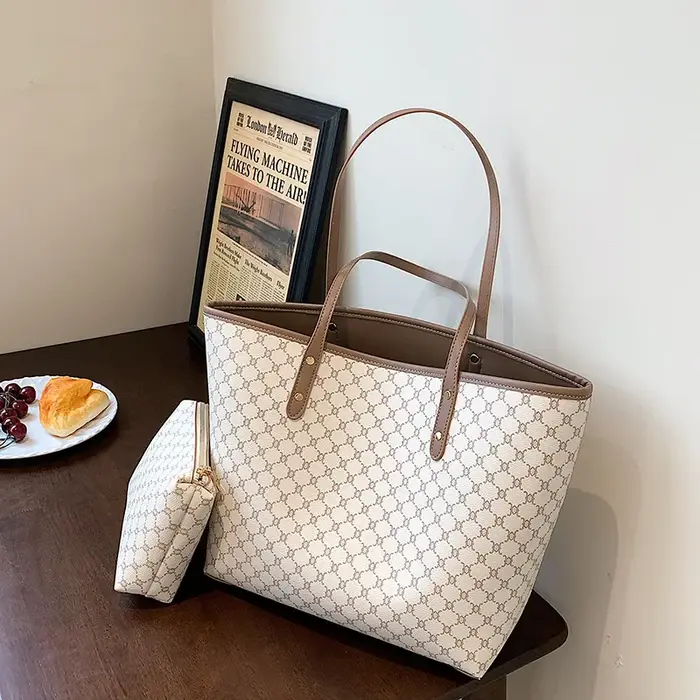 Grand sac à main fourre-tout rayé pour femme
