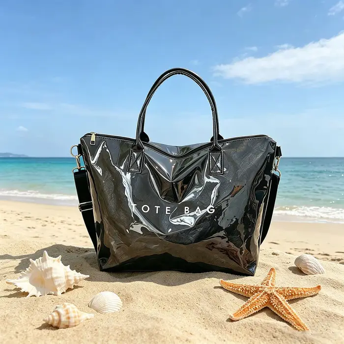 Sac fourre-tout transparent en PVC grande capacité tendance personnalisé