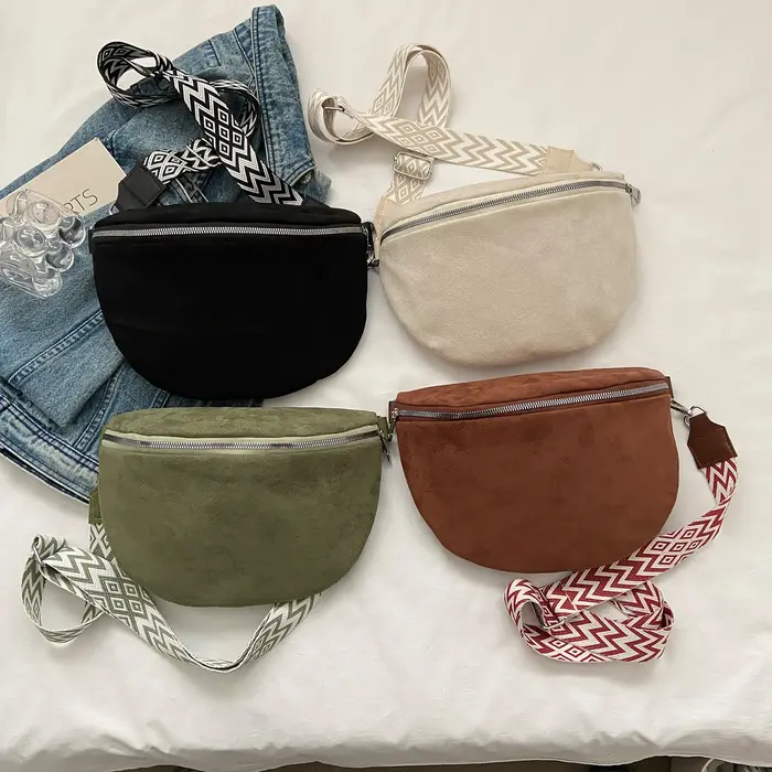Sac banane en cuir PU pour femme