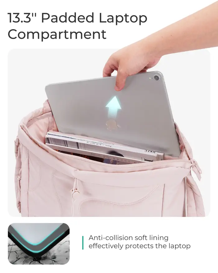BAGSMART sac fourre-tout grande capacité sacs à main école adolescent étudiant sac de messager trajet sac pour femme