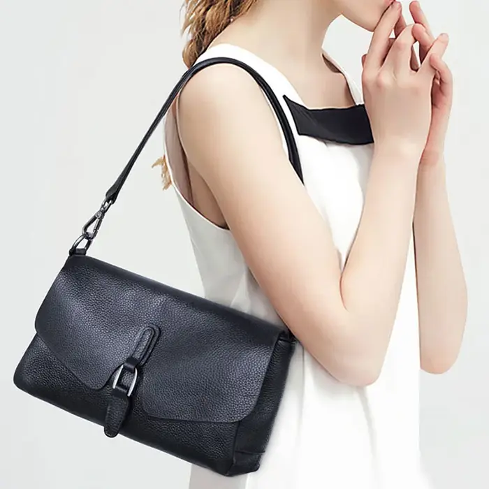 BRIGGS – sac à bandoulière en cuir véritable pour femmes