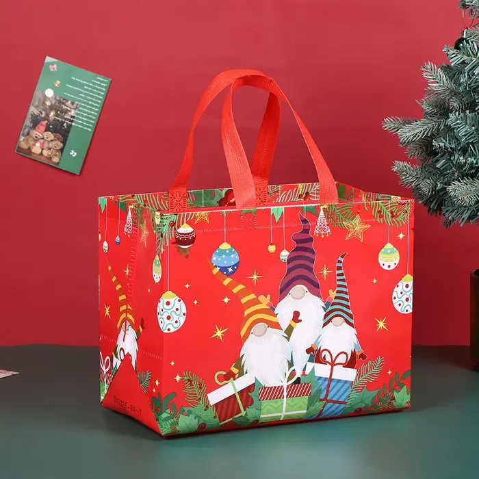 Grand Sac Cadeau de Noël avec Poignée