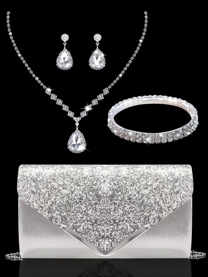 Pochette de soirée à paillettes scintillantes et luxueuse pour femme