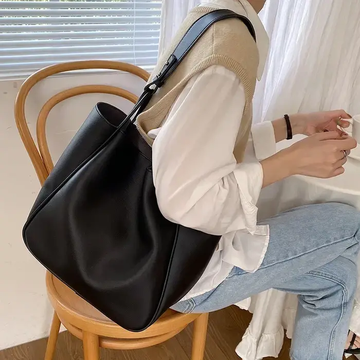 Sac fourre-tout en cuir de grande capacité pour femme