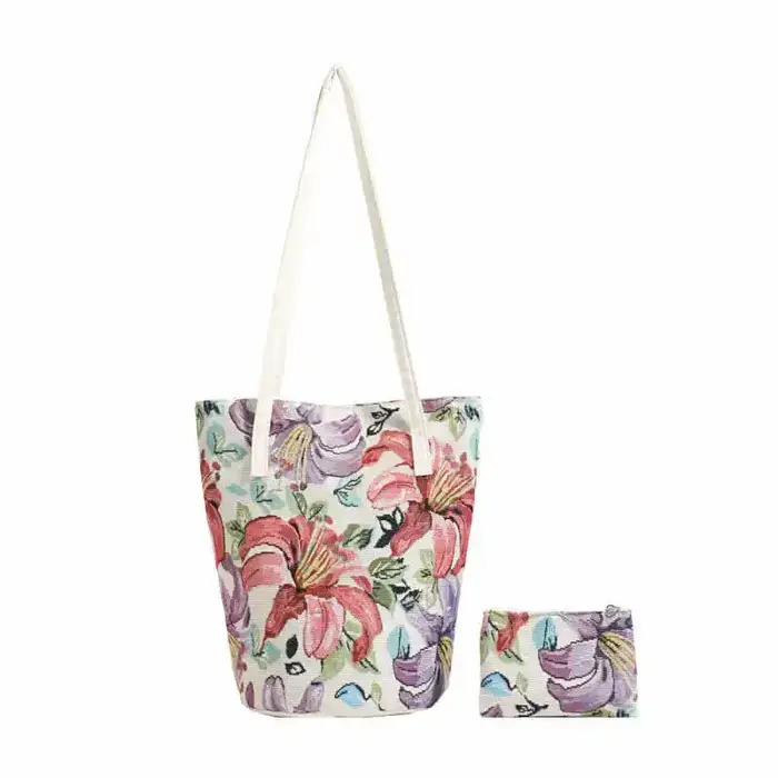 Sac à main imprimé Vintage avec fleur