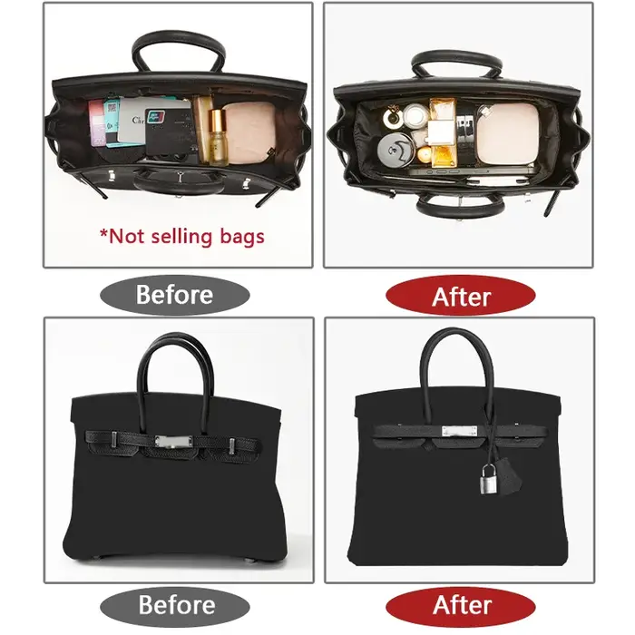 Organisateur de sac pour Birkin 25 avec support de maintien