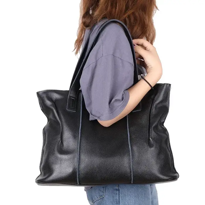 Sac à main en cuir de vache pour femmes, grande capacité, rétro, mode, sacs de luxe pour dames, sac
