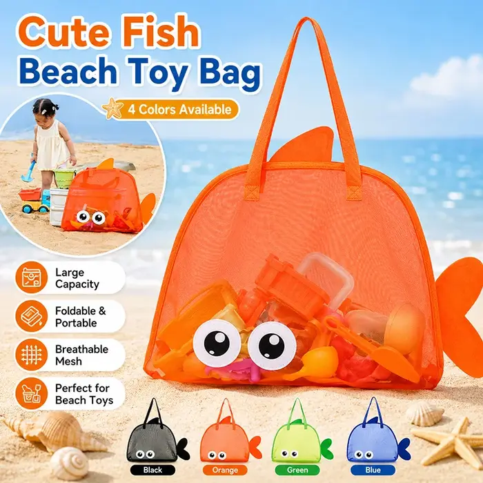 Sac de plage en filet mignon pour jouets de sable