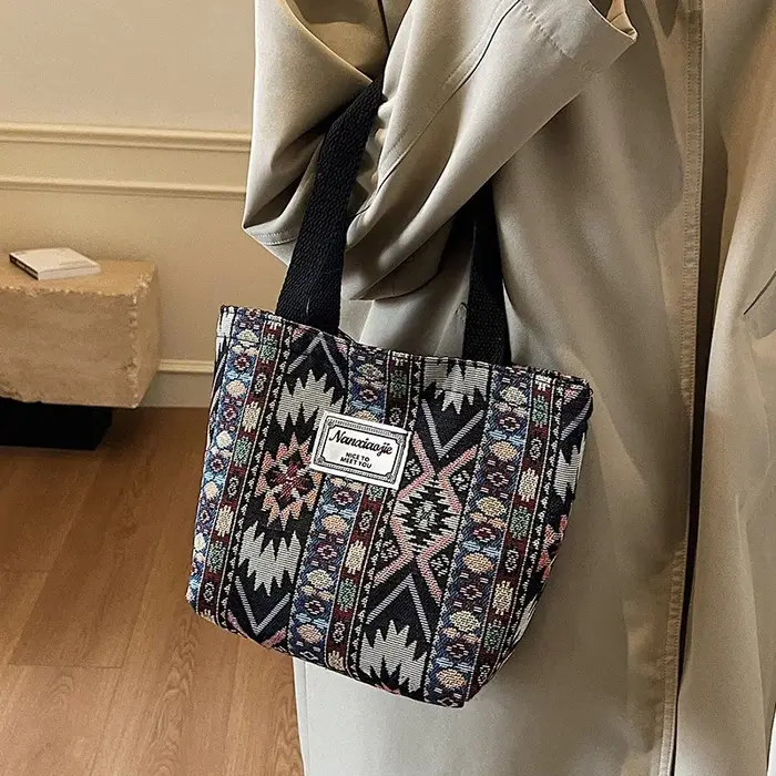 Sac de Style ethnique de grande capacité pour femmes, fourre-tout à la mode, Niche polyvalente, sac 