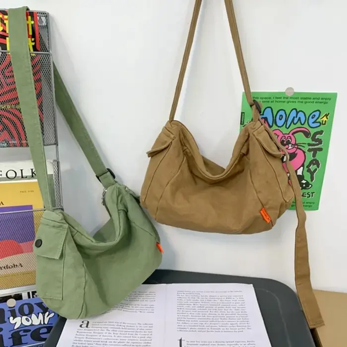Hobo – sac à bandoulière en tissu toile pour femmes
