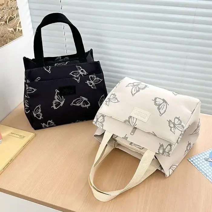 Sac à main polyvalent imprimé papillon