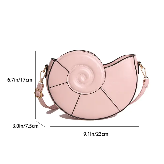 Conque Niche Design créatif sac à bandoulière femmes amusant sac à main porte-monnaie dames filles décontracté escargot