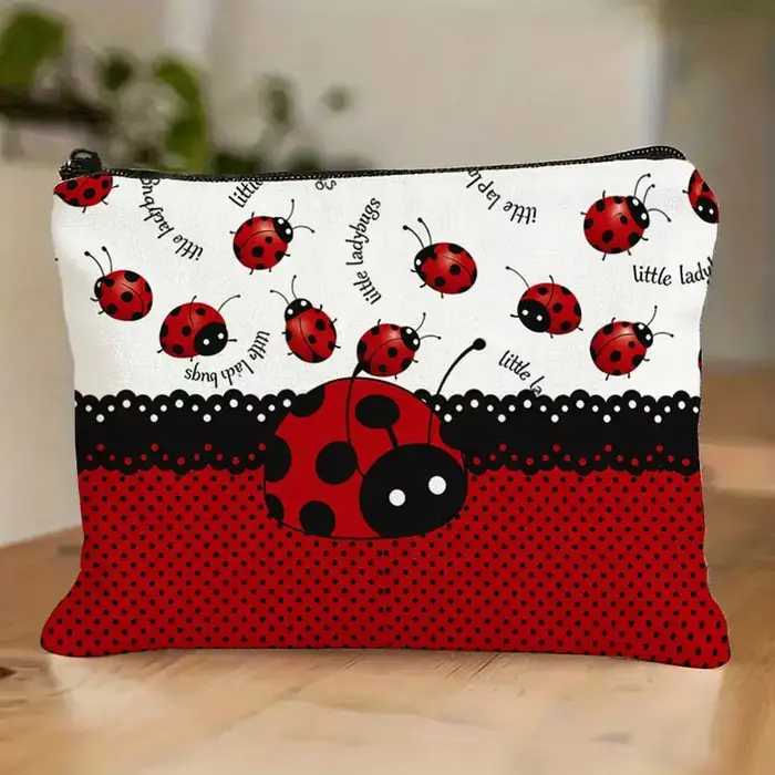 1 pièce, trousse de maquillage imprimée coccinelle
