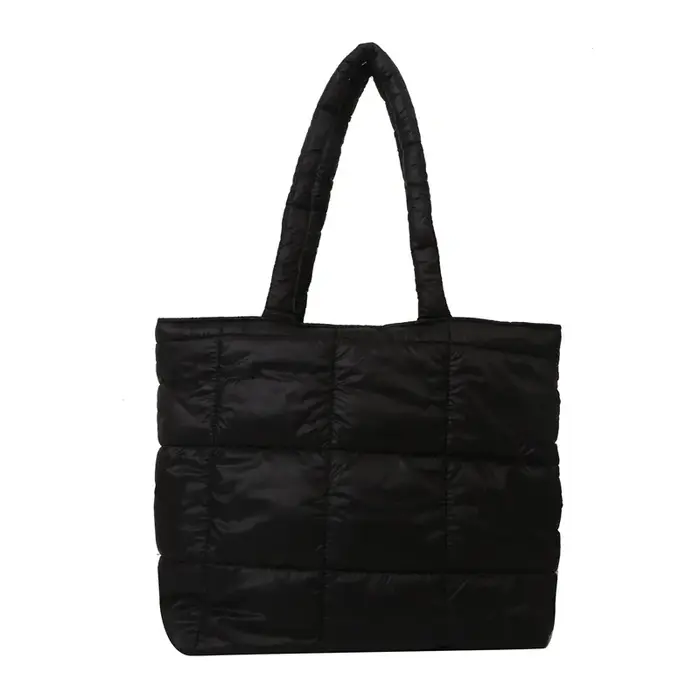 Sac à bandoulière rembourré d'hiver pour femmes, sac à poignée supérieure de grande capacité, sac à 