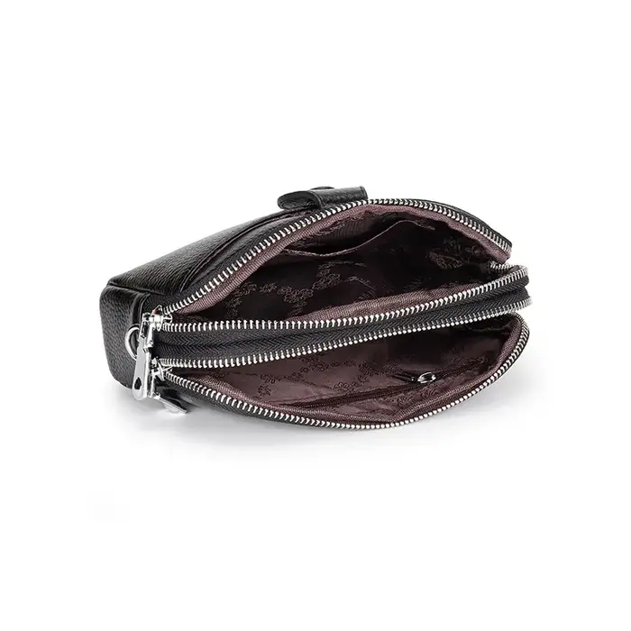 Pochette en cuir véritable pour femme