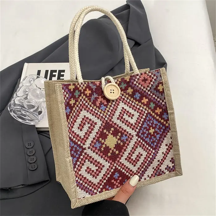 Sac à Main en Lin pour Femme