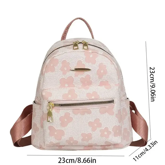 Sac à dos tendance en toile à fleurs