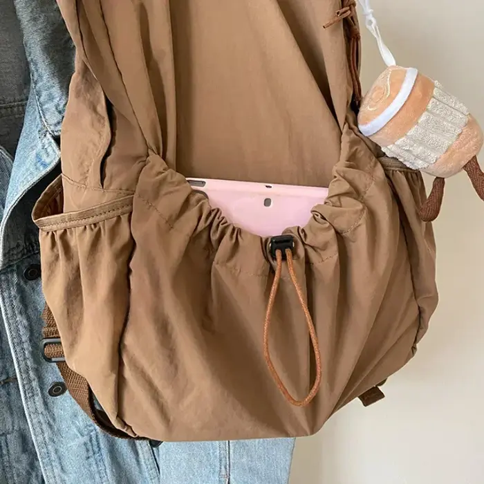 Sac à dos décontracté femmes grande capacité mode Junior lycée étudiant pli cartable sac en tissu coréen voyage sac à dos