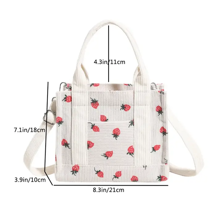 Sac à main en velours côtelé pour femme