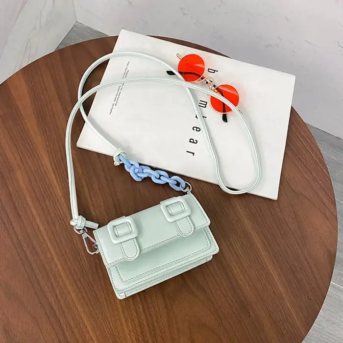 Mini petits sacs messager pour femmes fille chaîne sac à main en cuir PU sac