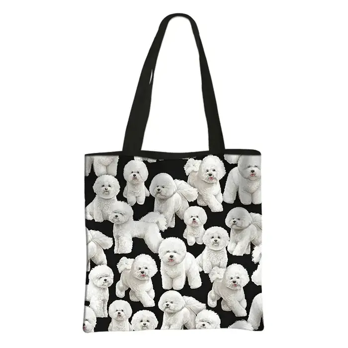 Sac fourre-tout en toile réutilisable pour femme