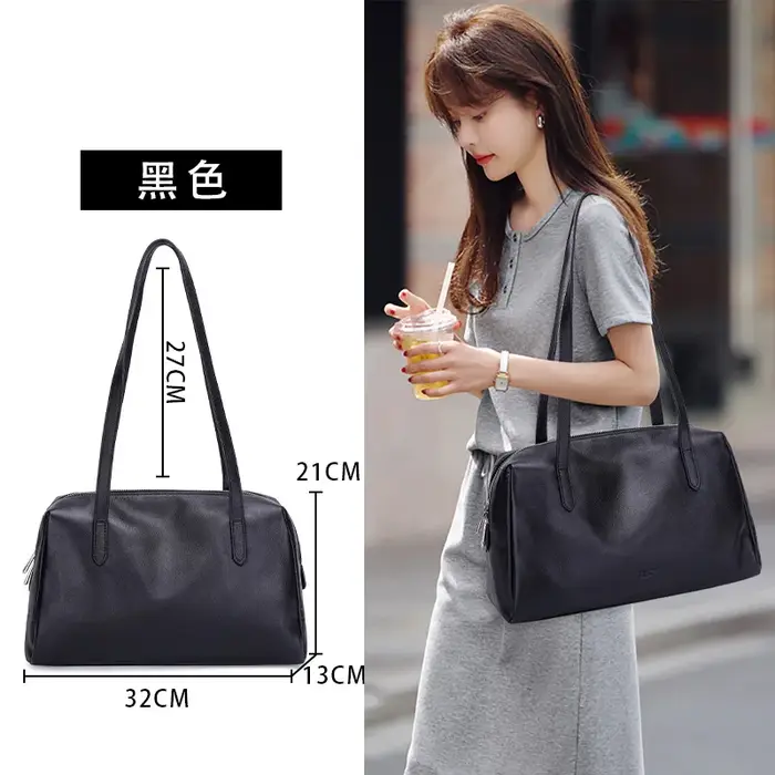 Sac fourre-tout en cuir souple tanné végétal pour femme, grande capacité, sac à bandoulière décontra