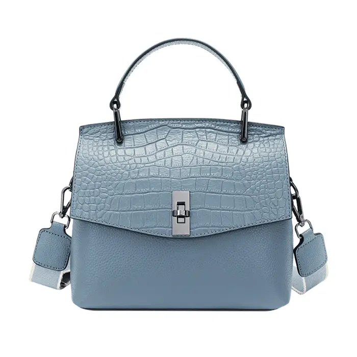 Sac à main Zency en cuir véritable pour femme, sac fourre-tout vintage effet pierre, sac bandoulière