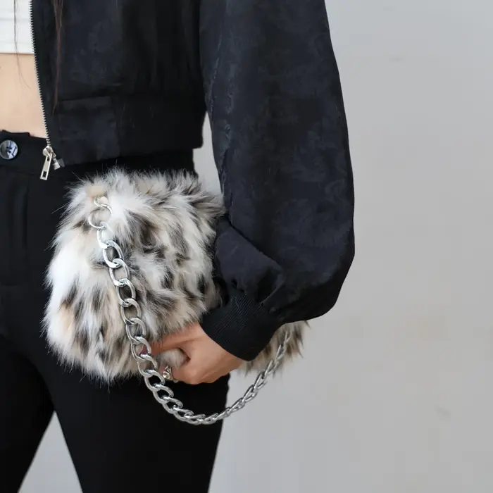Sac à main de luxe en peluche pour femmes